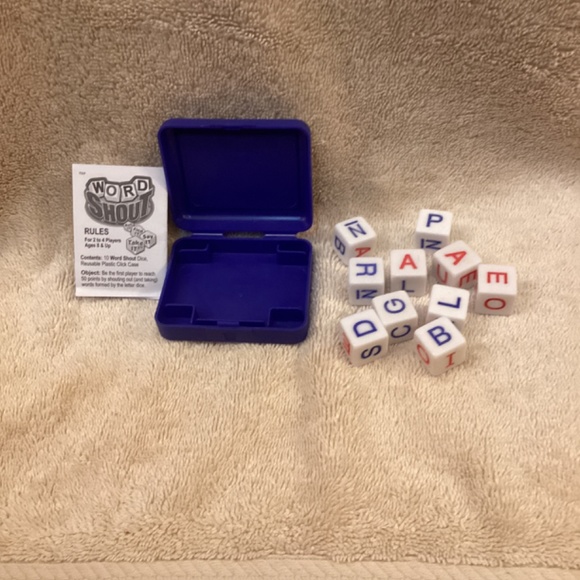 Word Shout Dice Game Travel Family Word Grabbing 2004 - Picture 5 of 7